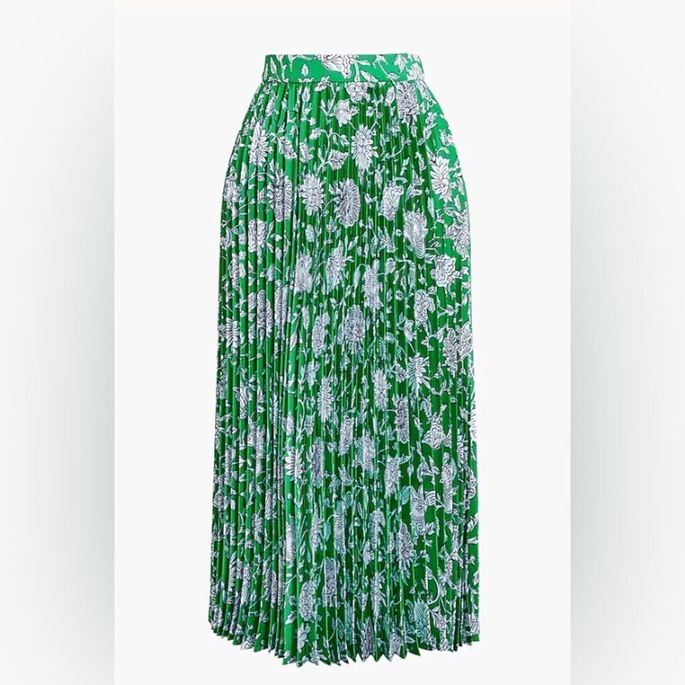 J. Crew Botanical Green and White Maxi Skirt NWT!